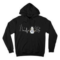 Heartbeat Nurse Snowman Nurse Christmas Tall Hoodie