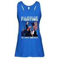 HeLl Never Stop Fighting To Save America Political Saying Cool Gift Ladies Essential Flowy Tank