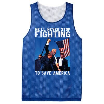 HeLl Never Stop Fighting To Save America Political Saying Cool Gift Mesh Reversible Basketball Jersey Tank