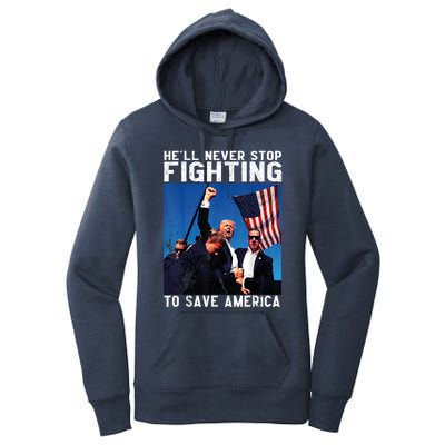 HeLl Never Stop Fighting To Save America Political Saying Cool Gift Women's Pullover Hoodie