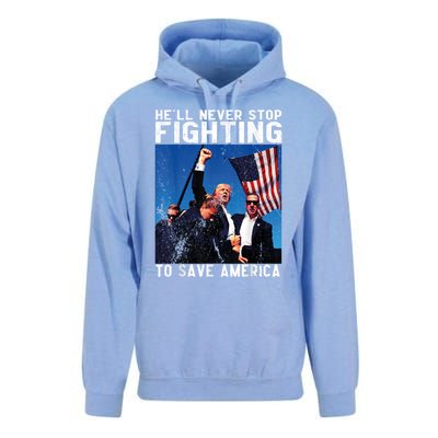 HeLl Never Stop Fighting To Save America Political Saying Cool Gift Unisex Surf Hoodie