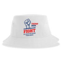 HeLl Never Stop Fighting To Save America Trump 2024 Sustainable Bucket Hat