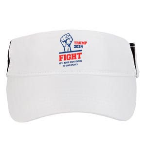 HeLl Never Stop Fighting To Save America Trump 2024 Adult Drive Performance Visor