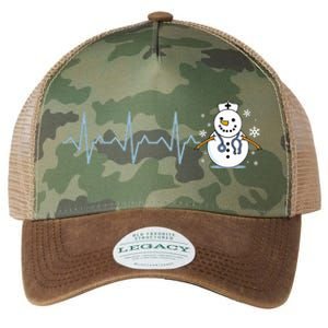 Heartbeat Nurse Snowman Nurse Christmas Legacy Tie Dye Trucker Hat