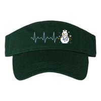 Heartbeat Nurse Snowman Nurse Christmas Valucap Bio-Washed Visor