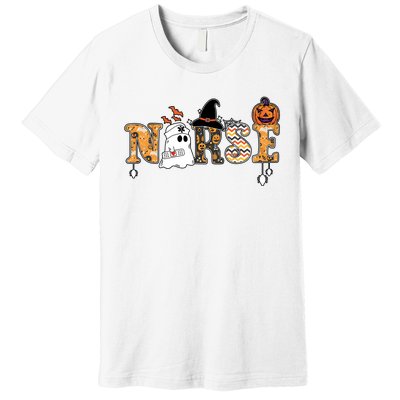 Halloween Nurse Spooky Nurse Health Care Team Squad Premium T-Shirt