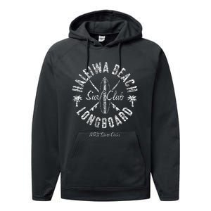 Hawaii North Shore Haleiwa Beach Surf Club Performance Fleece Hoodie