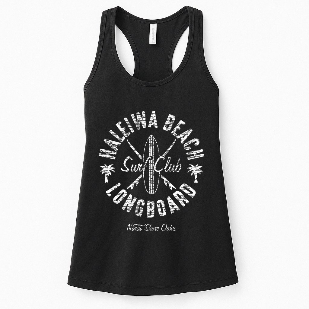 Hawaii North Shore Haleiwa Beach Surf Club Womens Tank Top
