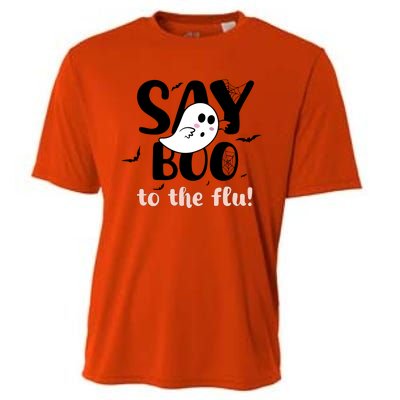 Halloween Nurse Say Boo To The Flu Cooling Performance Crew T-Shirt