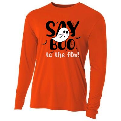 Halloween Nurse Say Boo To The Flu Cooling Performance Long Sleeve Crew