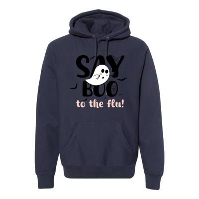 Halloween Nurse Say Boo To The Flu Premium Hoodie