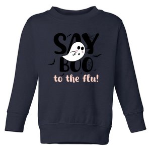 Halloween Nurse Say Boo To The Flu Toddler Sweatshirt