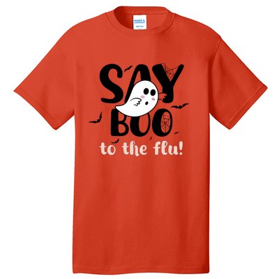 Halloween Nurse Say Boo To The Flu Tall T-Shirt