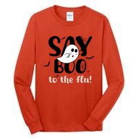 Halloween Nurse Say Boo To The Flu Tall Long Sleeve T-Shirt