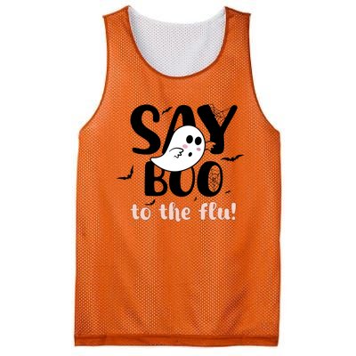 Halloween Nurse Say Boo To The Flu Mesh Reversible Basketball Jersey Tank