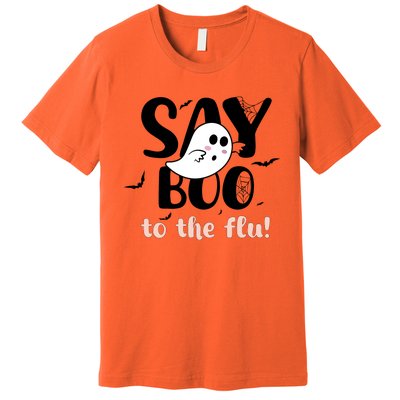 Halloween Nurse Say Boo To The Flu Premium T-Shirt