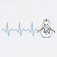 Heartbeat Nurse Snowman Nurse Christmas V-Neck T-Shirt
