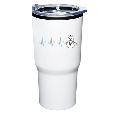 Heartbeat Nurse Snowman Nurse Christmas Tumbler