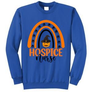 Hospice Nurse Spooky Halloween Pumpkin Rainbow Nursing Gift Sweatshirt