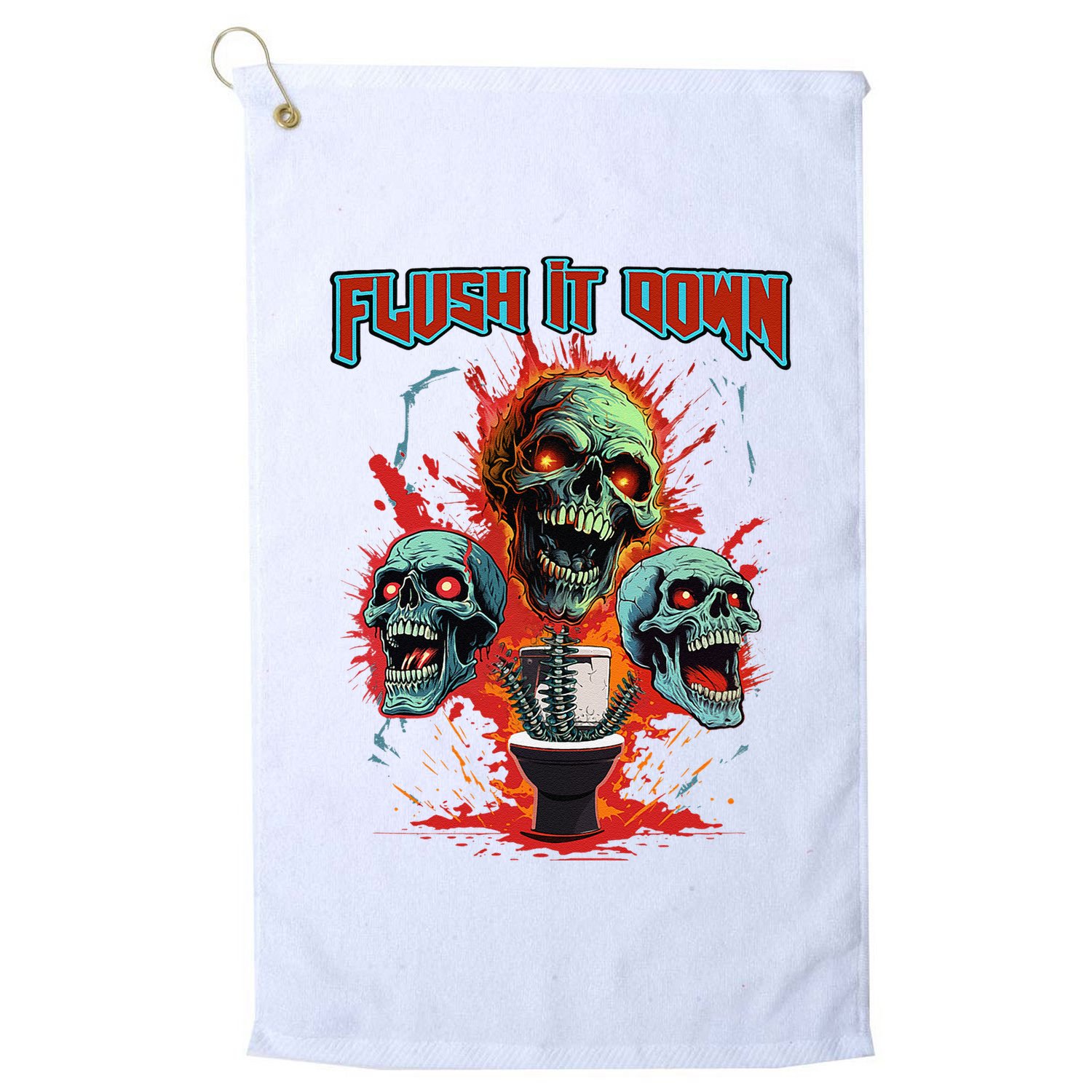 Horror Night Scary Skeletons The Halloween Horror Story Golf Towel