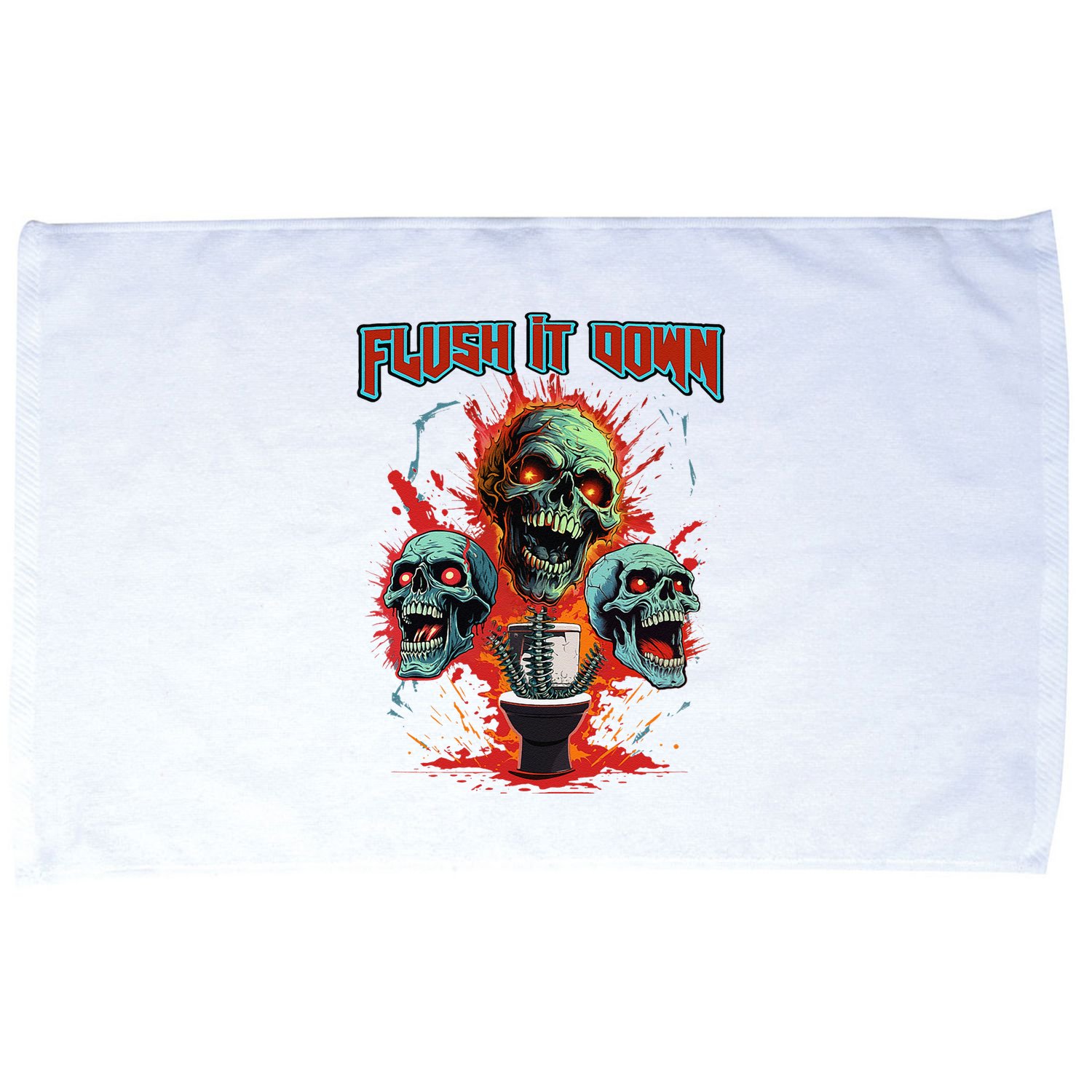 Horror Night Scary Skeletons The Halloween Horror Story Microfiber Hand Towel