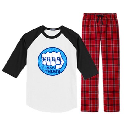 HUGS NOT THUGS Raglan Sleeve Pajama Set