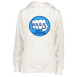 HUGS NOT THUGS Womens Funnel Neck Pullover Hood