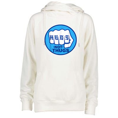 HUGS NOT THUGS Womens Funnel Neck Pullover Hood