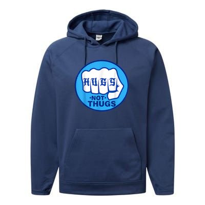 HUGS NOT THUGS Performance Fleece Hoodie