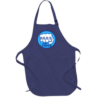 HUGS NOT THUGS Full-Length Apron With Pockets