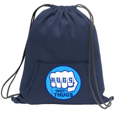 HUGS NOT THUGS Sweatshirt Cinch Pack Bag