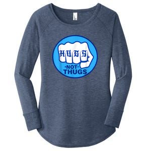 HUGS NOT THUGS Women's Perfect Tri Tunic Long Sleeve Shirt