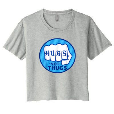 HUGS NOT THUGS Women's Crop Top Tee