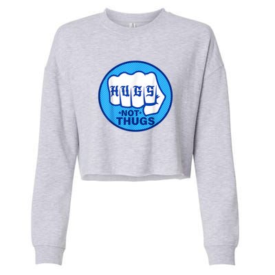 HUGS NOT THUGS Cropped Pullover Crew