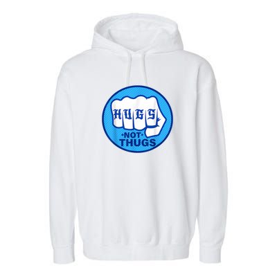 HUGS NOT THUGS Garment-Dyed Fleece Hoodie