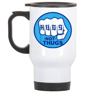 HUGS NOT THUGS Stainless Steel Travel Mug