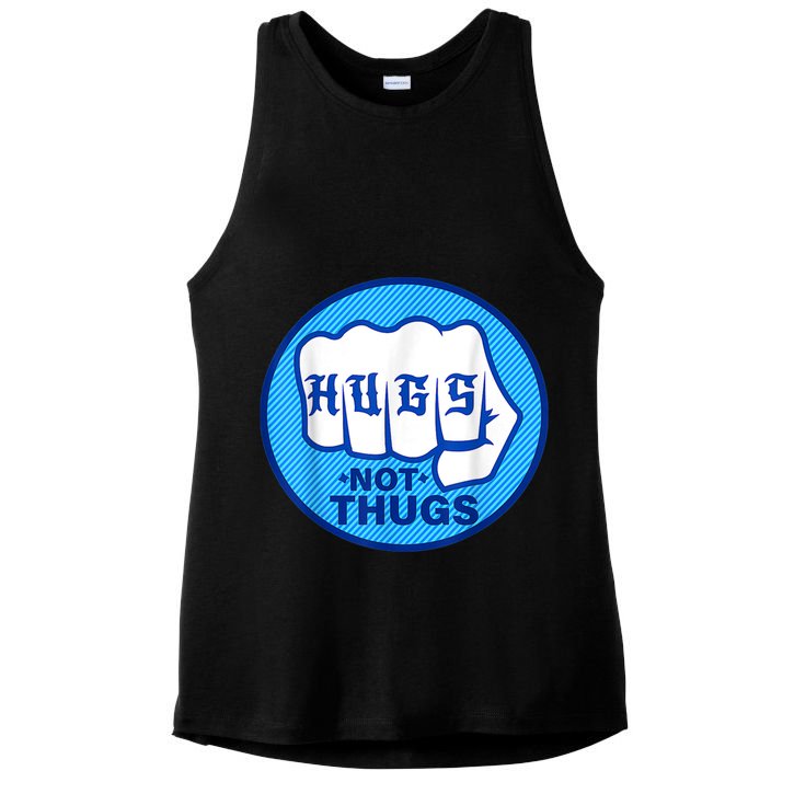 HUGS NOT THUGS Shirt Hugs Not Thugs Ladies PosiCharge Tri-Blend Wicking Tank