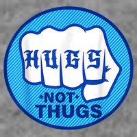 HUGS NOT THUGS Shirt Hugs Not Thugs Cropped Pullover Crew