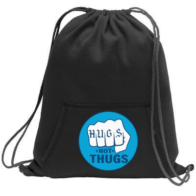 Hugs Not Thugs Sweatshirt Cinch Pack Bag