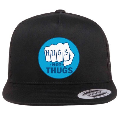 Hugs Not Thugs Flat Bill Trucker Hat