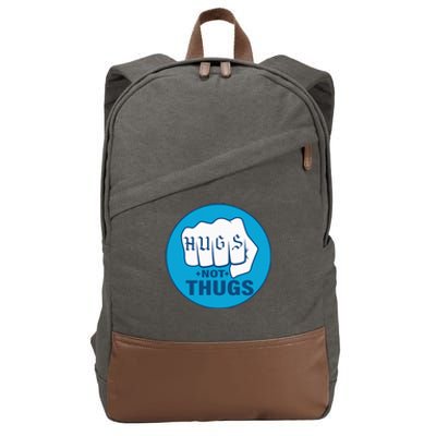 Hugs Not Thugs Cotton Canvas Backpack