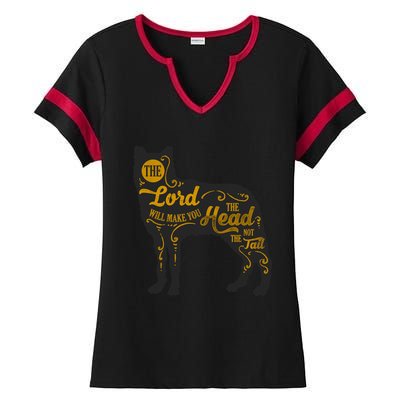 Head Not The Tail Ladies Halftime Notch Neck Tee