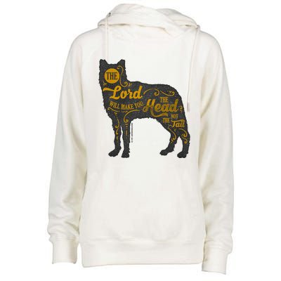 Head Not The Tail Womens Funnel Neck Pullover Hood