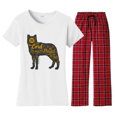 Head Not The Tail Women's Flannel Pajama Set