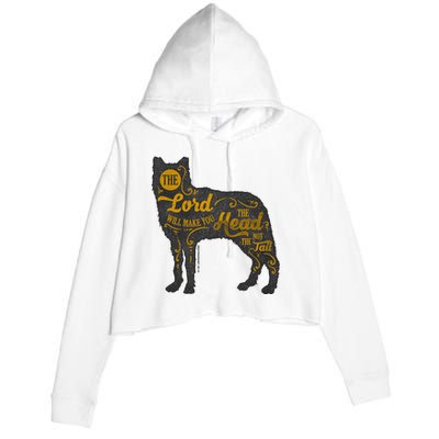 Head Not The Tail Crop Fleece Hoodie