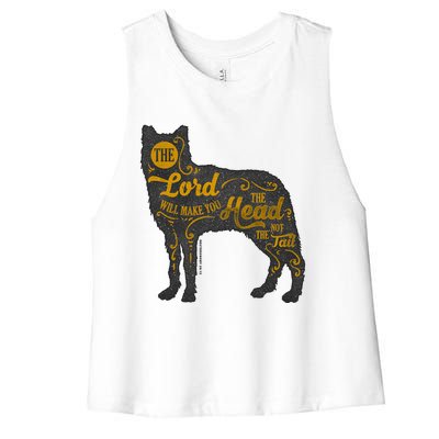 Head Not The Tail Women's Racerback Cropped Tank