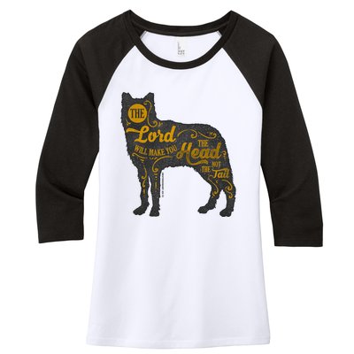 Head Not The Tail Women's Tri-Blend 3/4-Sleeve Raglan Shirt