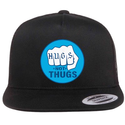 Hugs Not Thugs Flat Bill Trucker Hat