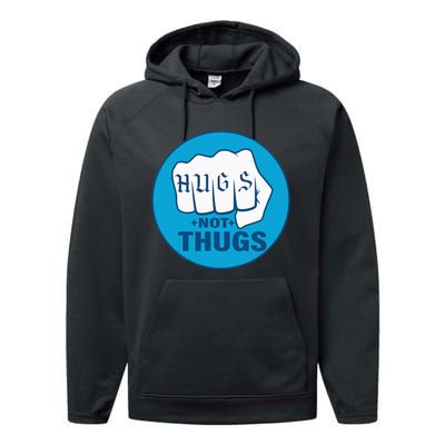 Hugs Not Thugs Performance Fleece Hoodie