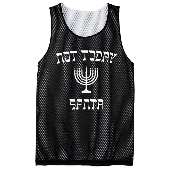 Hanukkah Not Today Santa Mesh Reversible Basketball Jersey Tank